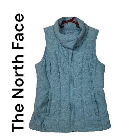 The North Face womens medium light blue vest puffer zip up cold gorp pata rei - Picture 1 of 13